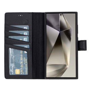 Carter Samsung S24 Ultra Wallet Case, Pebble Black - BlackBrook Case