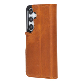 Carter Samsung S24 Wallet Case, Golden Brown - BlackBrook Case