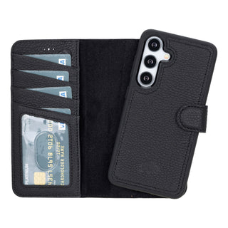 Carter Samsung S24 Wallet Case, Pebble Black - BlackBrook Case