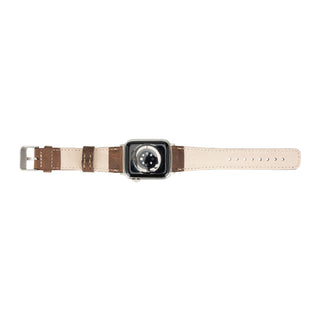 Classic Band for Apple Watch 44mm / 45mm, Distressed Coffee, Silver Hardware - BlackBrook Case