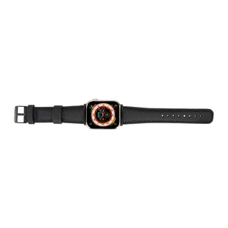 Classic Band for Apple Watch 44mm / 45mm, Pebble Black, Black Hardware - BlackBrook Case
