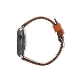 Classic Band for Apple Watch Ultra 49mm, Burnished Tan, Silver Hardware - BlackBrook Case