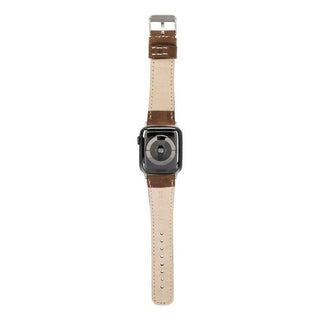 Classic Band for Apple Watch Ultra 49mm, Distressed Coffee, Silver Hardware - BlackBrook Case