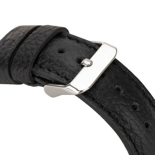 Classic Band for Apple Watch Ultra 49mm, Pebble Black, Silver Hardware - BlackBrook Case