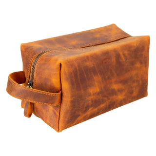 Classic Dopp Kit & Travel Toiletry Bag, Golden Brown - BlackBrook Case