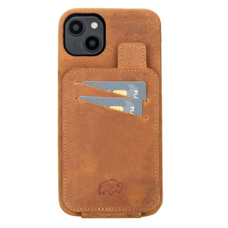 Edmonds iPhone 15 Plus Wallet Case, Golden Brown - BlackBrook Case