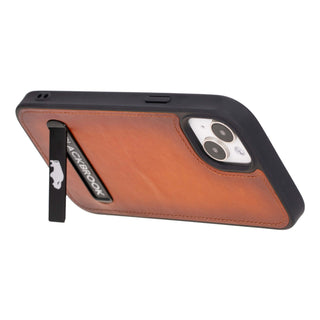 Reed iPhone 15 Plus Snap-On with Stand Case, Burnished Tan - BlackBrook Case