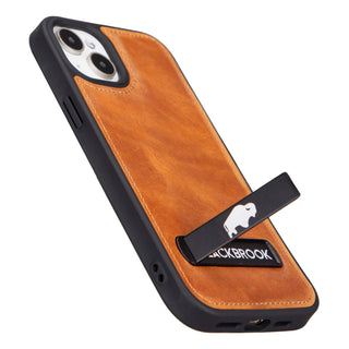 Reed iPhone 15 Plus Snap-On with Stand Case, Golden Brown - BlackBrook Case