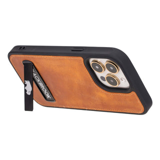 Reed iPhone 15 Pro MAX Snap-On with Stand Case, Golden Brown - BlackBrook Case
