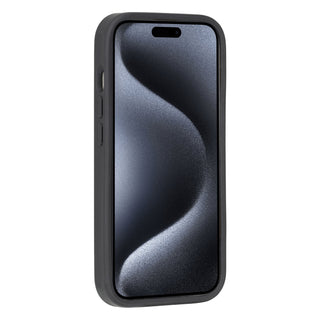 Reed iPhone 15 Pro MAX Snap-On with Stand Case, Pebble Black - BlackBrook Case