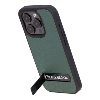 Reed iPhone 15 PRO Snap-On with Stand Case, Green - BlackBrook Case