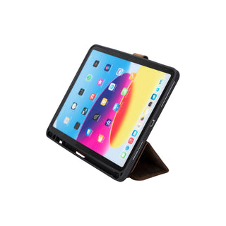 Trigon iPad Pro 12.9" (5th & 6th Gen) Folio Wallet Case, Distressed Coffee - BlackBrook Case