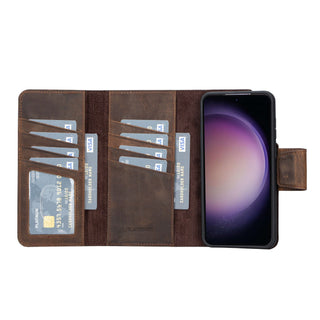 Tudor Samsung S23 Plus Wallet Case, Distressed Coffee - BlackBrook Case