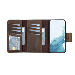 Tudor Samsung S23 Wallet Case, Distressed Coffee - BlackBrook Case