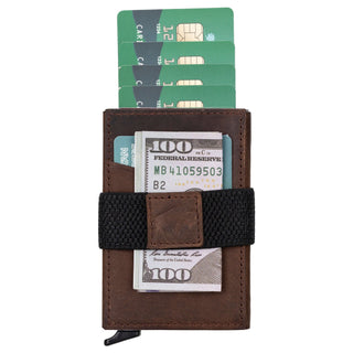 Wade Detachable Mini Wallet with RFID, Distressed Coffee - BlackBrook Case