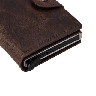Wade Detachable Mini Wallet with RFID, Distressed Coffee - BlackBrook Case