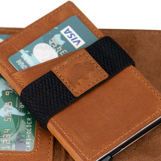 Wade Detachable Mini Wallet with RFID, Golden Brown - BlackBrook Case