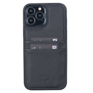 Weston iPhone 13 Pro MAX Card Case, Pebble Black - BlackBrook Case