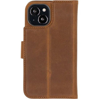 Windsor iPhone 14 Plus Bi-Fold Wallet Case, Golden Brown - BlackBrook Case