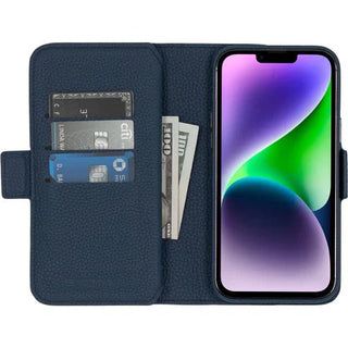Windsor iPhone 14 Plus Bi-Fold Wallet Case, Monaco Blue - BlackBrook Case